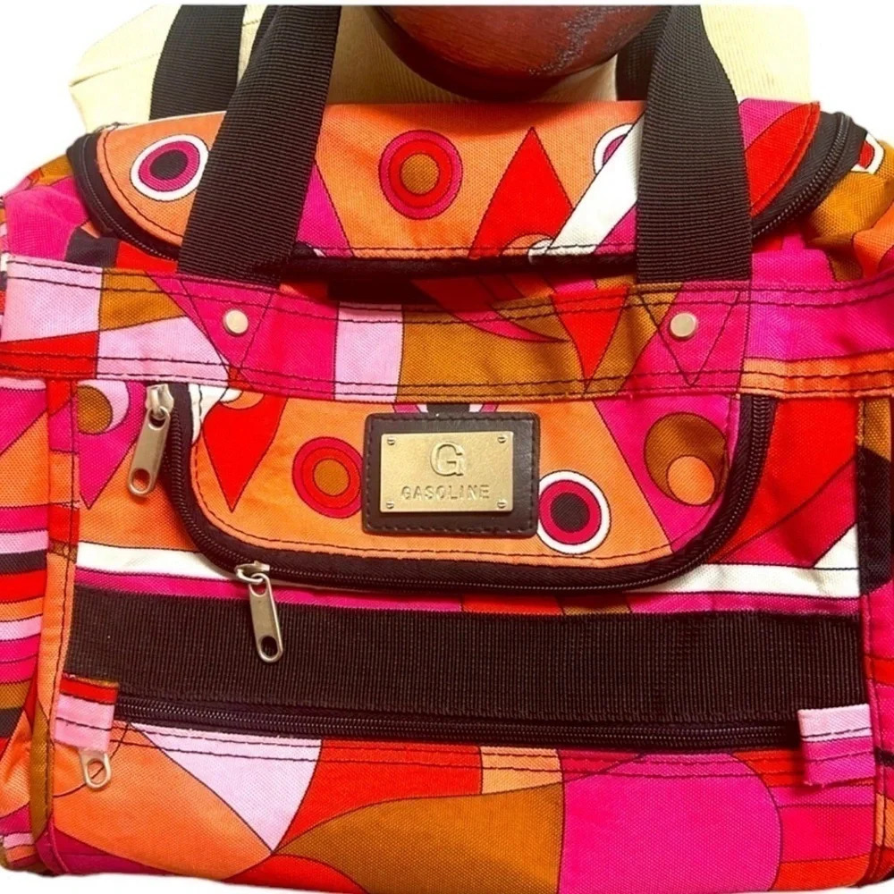 Vintage Y2K “Gasoline” brand diaper bag/  small duffle bag